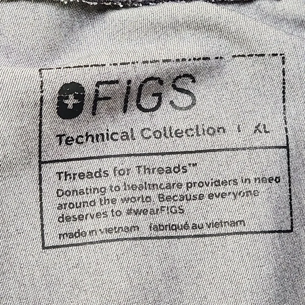 Figs Technical Collection Scrub Pants Men's XL Gray Straight Stretch Medical